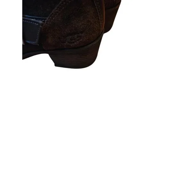 UGG Womens Brown Suede Ankle Boots With Shearling Lining & Buckle Strap Detail S - Picture 8 of 11